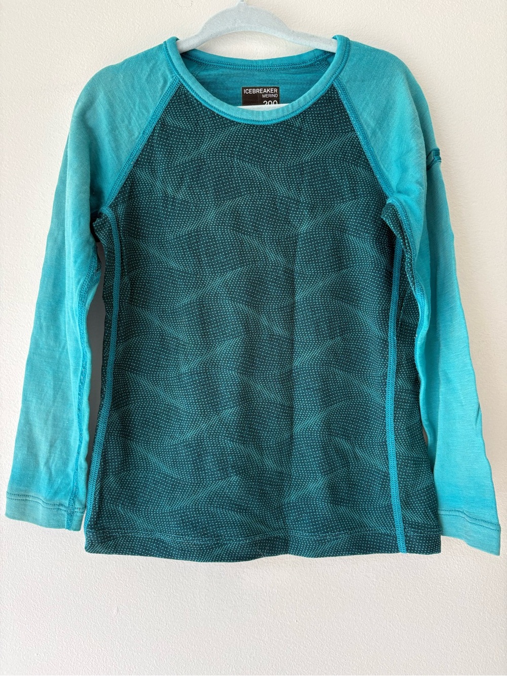 Icebreaker Kids Teal and Aqua Long-Sleeve Merino Base Layer